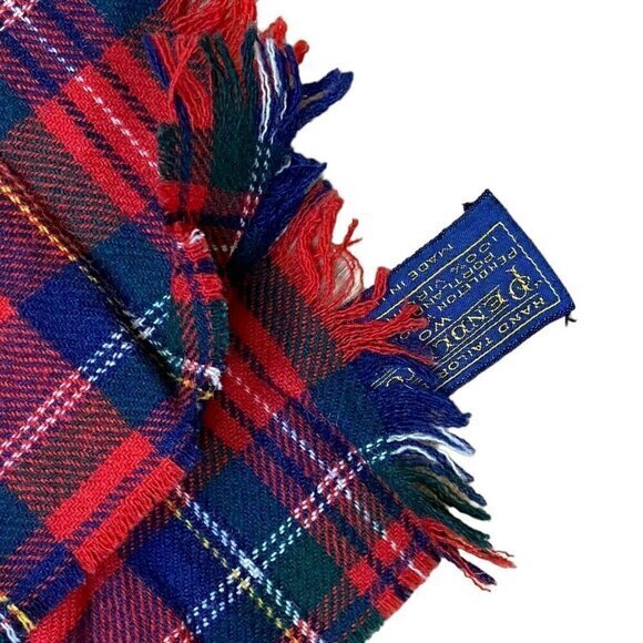 Vintage Pendleton Wool Scarf Red Tartan Plaid 60"‎ x 13.5" - Picture 2 of 3